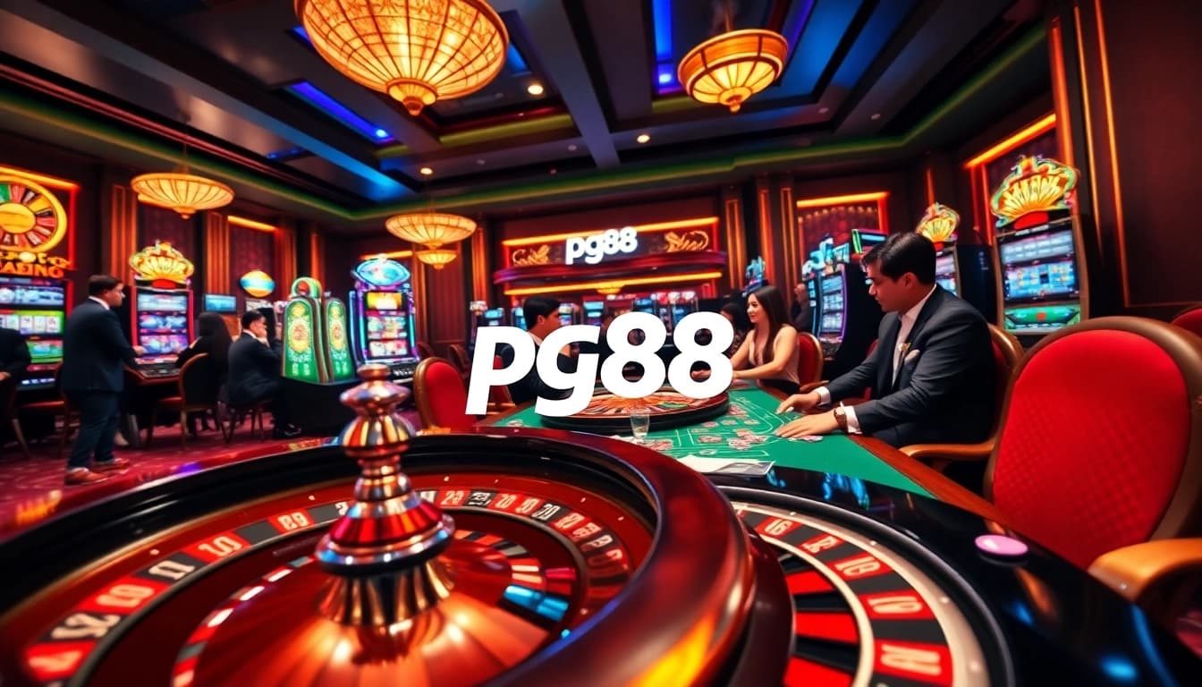 Experience high-stakes gaming at pg88 with vibrant casino tables and excitement.