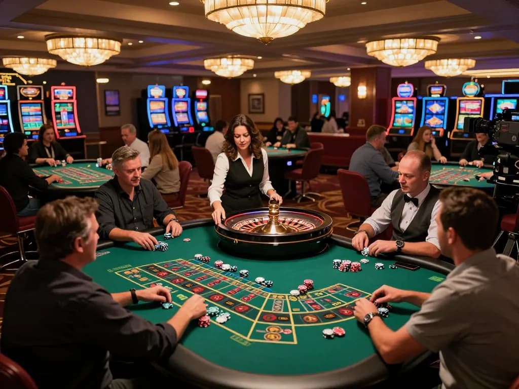 Players at the HM88 casino engage in an exciting roulette game, showcasing vibrant betting action