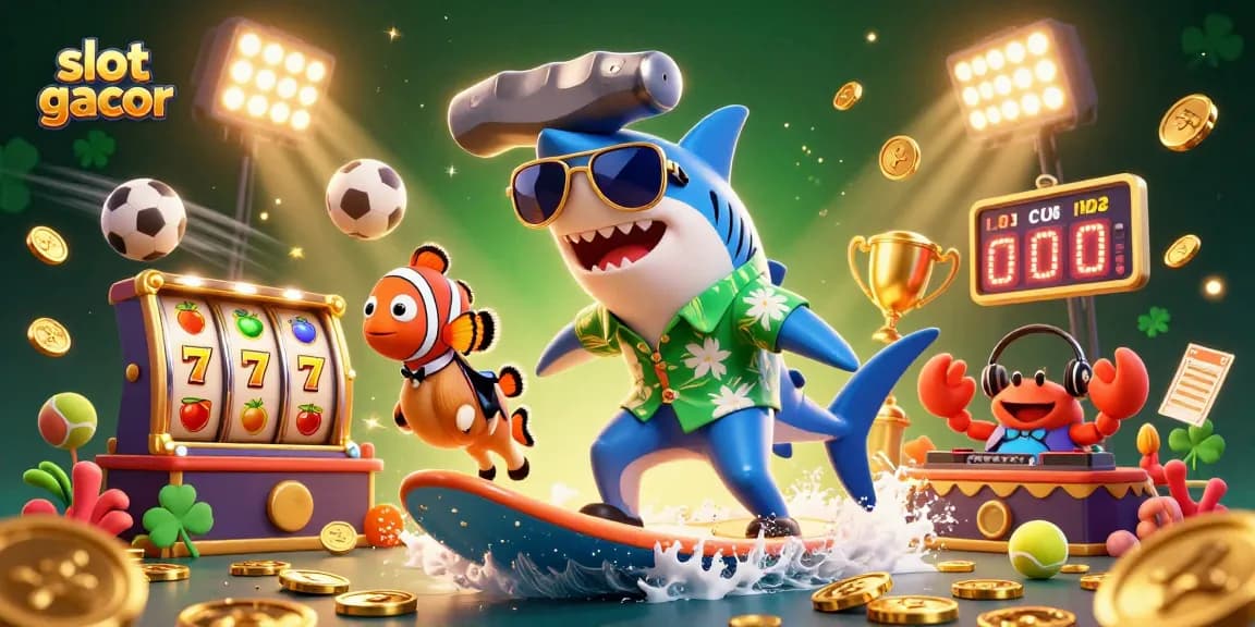 Experience slot gacor action with a vibrant scene of lucky symbols and characters!