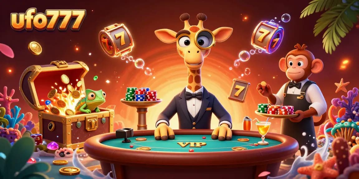 Bermain ufo777 dengan giraffe petinggi dan simbol slot yang menyenangkan di dunia kasino yang menakjubkan