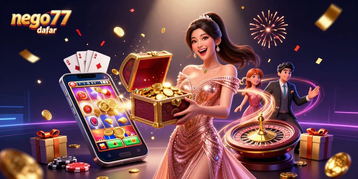 Spin the reels with nego77 daftar and celebrate wins in a vibrant casino scene