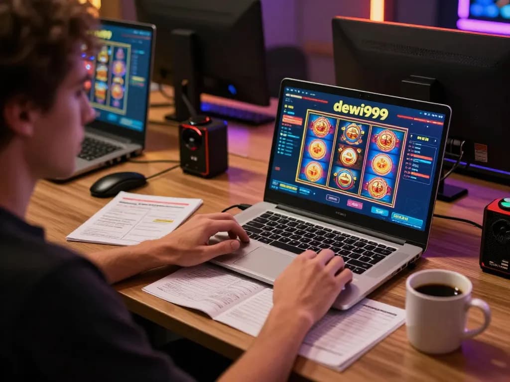 Pemain Dewi999 terlibat dengan permainan slot online untuk pengalaman bermain yang mendebarkan.