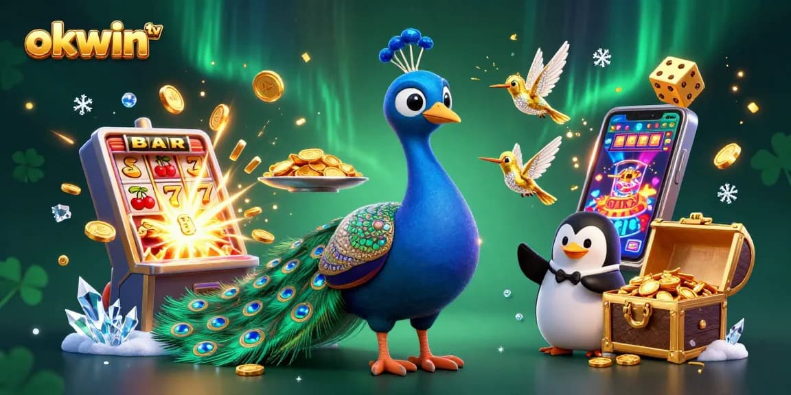 Enhance your gaming experience with okwin tv's captivating casino illustration showcasing excitement and jackpot thrills.