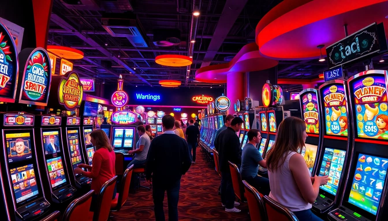 Experience the excitement of the best online slots in this vibrant casino scene.