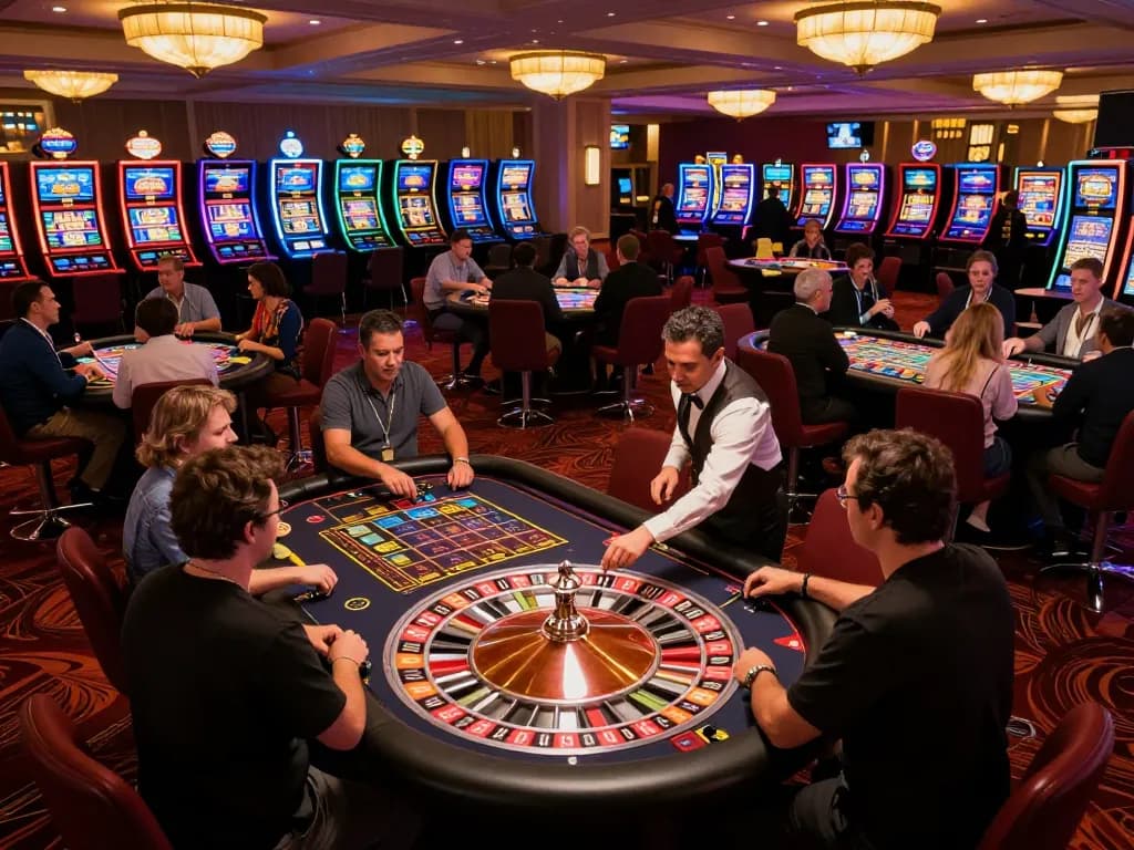 Players engaging in live roulette action at a casino while enjoying the excitement of TT88
