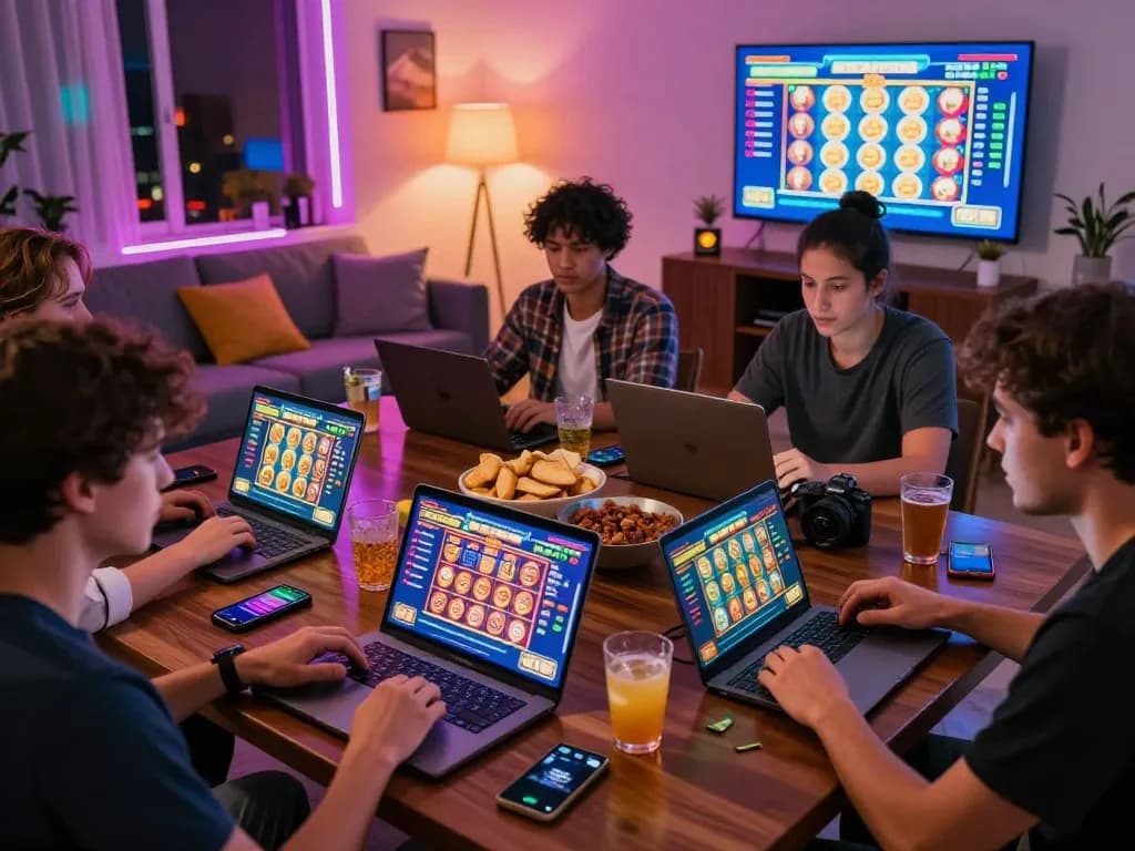 Players experiencing the excitement of sunwin20 online gaming with vibrant graphics and engaging setups.