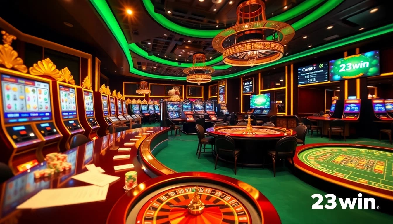 Experience thrilling gameplay at 23win with exciting slot machines and casino tables.