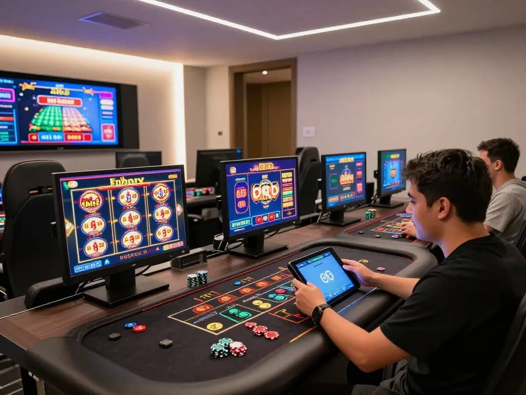 Engaging online gaming scene showcasing players experiencing Rikvip slots and live dealer action