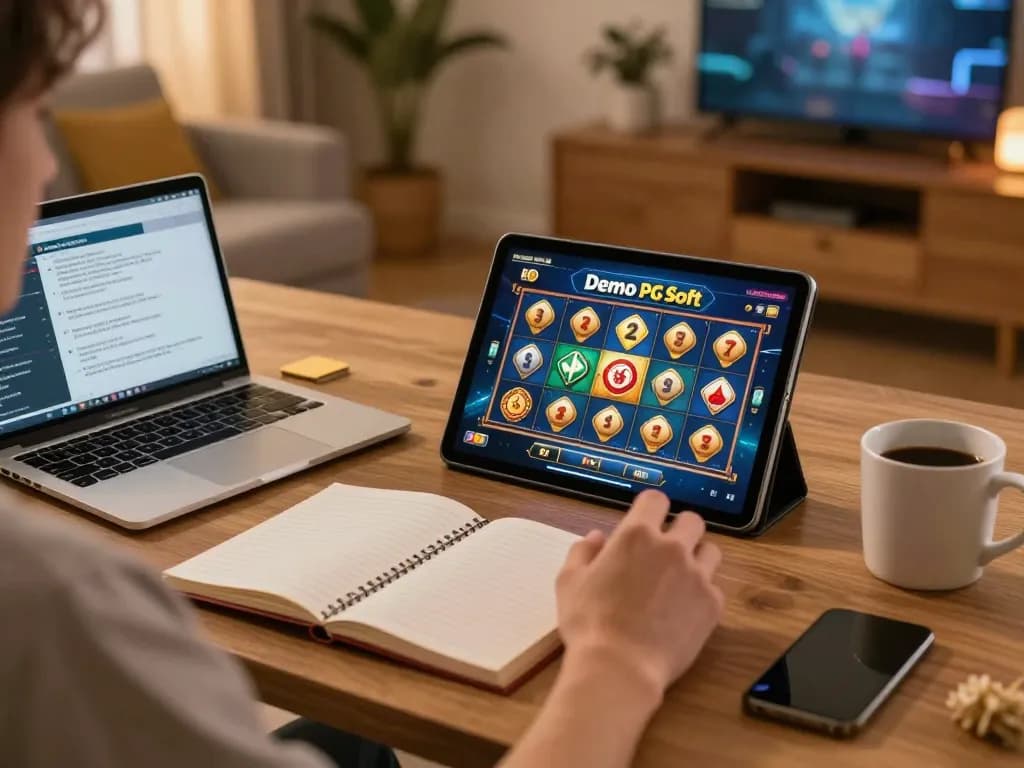 Terlibat dalam Demo Slot PG Soft Mahjong di tablet, menampilkan pengalaman bermain game online yang menarik.