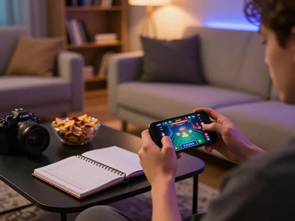Experience thrilling gameplay at Rikvip while strategizing for online slots in a cozy setting.