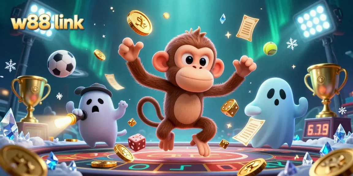 Experience thrilling gameplay with w88 link in a vibrant casino scene featuring entertaining sports elements.