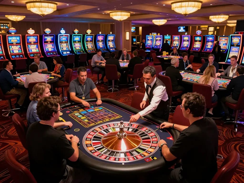 Players engaging in live roulette action at a casino while enjoying the excitement of TT88