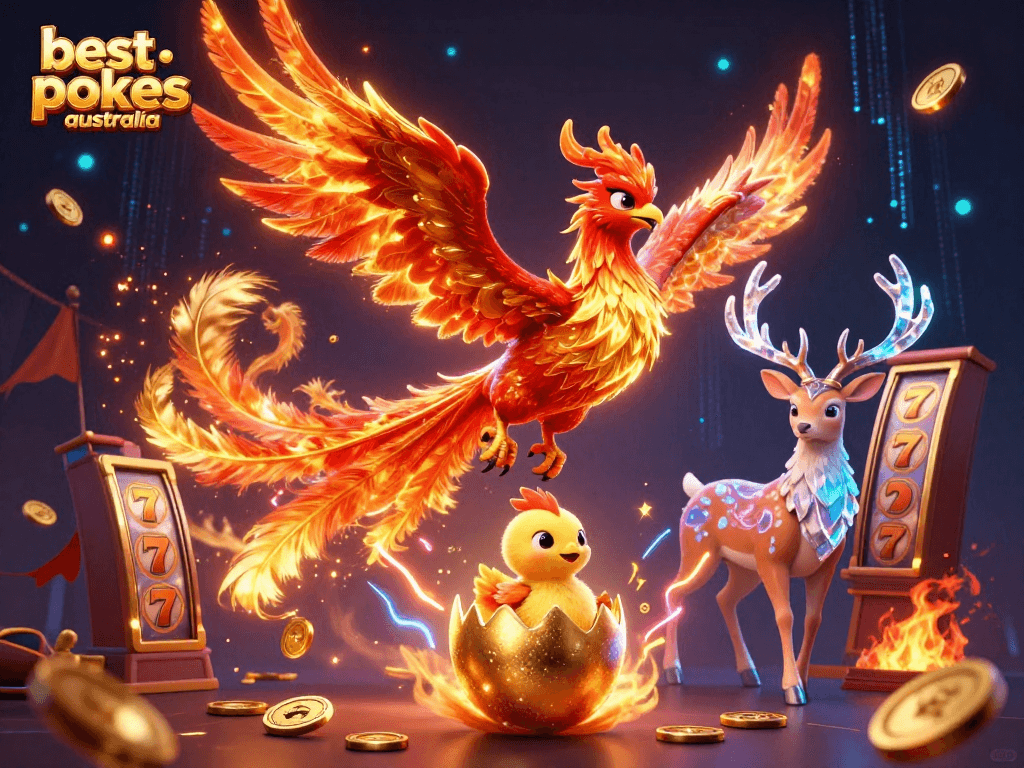 Experience the thrill of the best online pokies Australia with a fiery phoenix scene that ignites excitement.