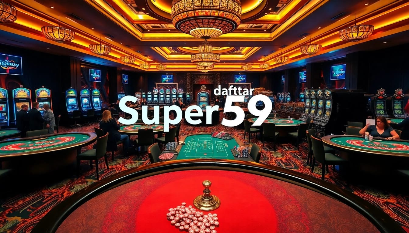 Experience the thrill of Super59 daftar with engaging casino gameplay, vibrant tables, and excited players.
