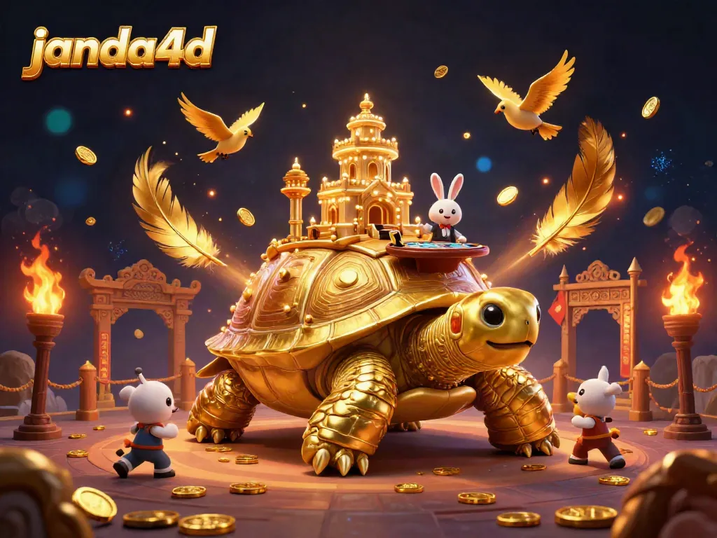 Janda4D menghadirkan suasana kasino modern dengan penyu emas dan dealer kelinci.