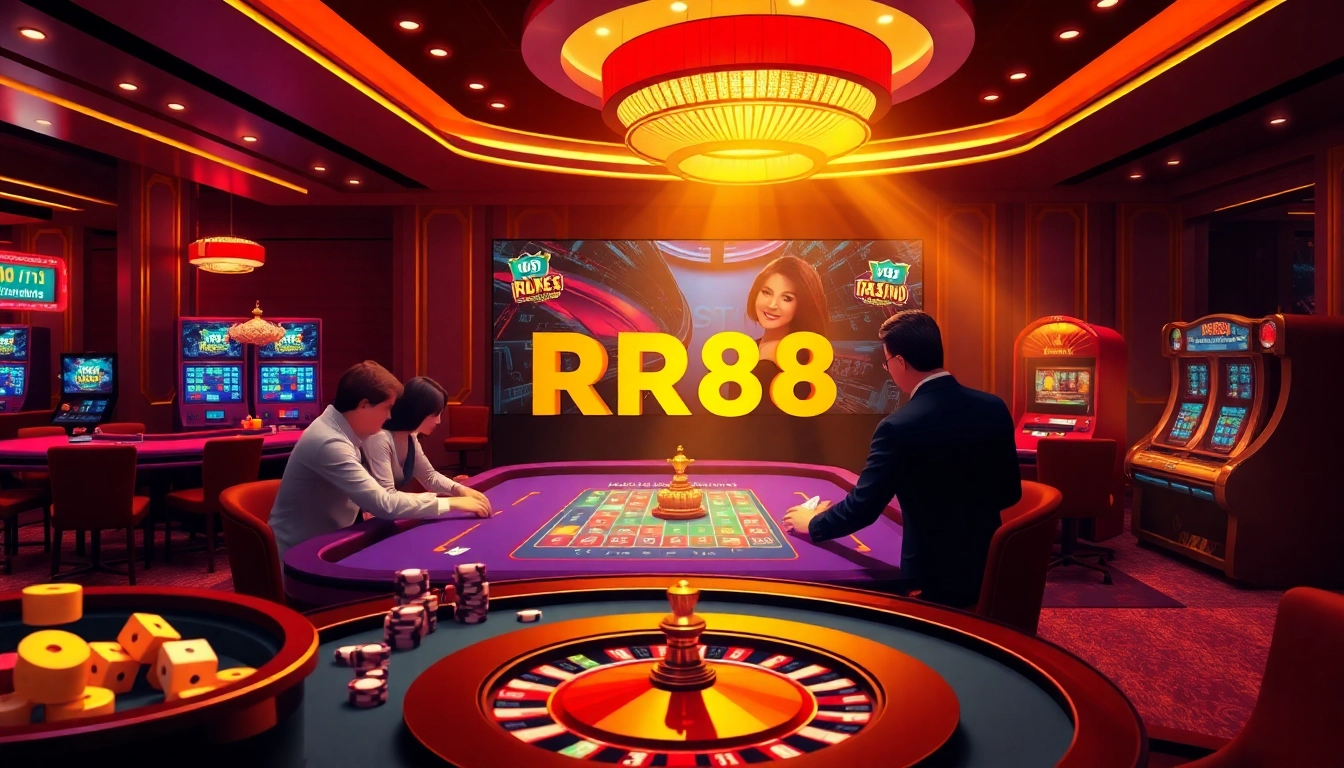 Experience the thrill of Nhà Cái RR88's online casino with vibrant tables and engaging gameplay.