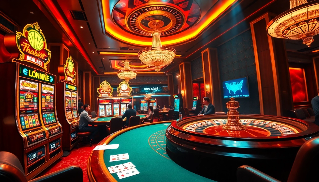 Engage with the thrilling games at trang chủ thabet, featuring dynamic slot machines and poker tables.