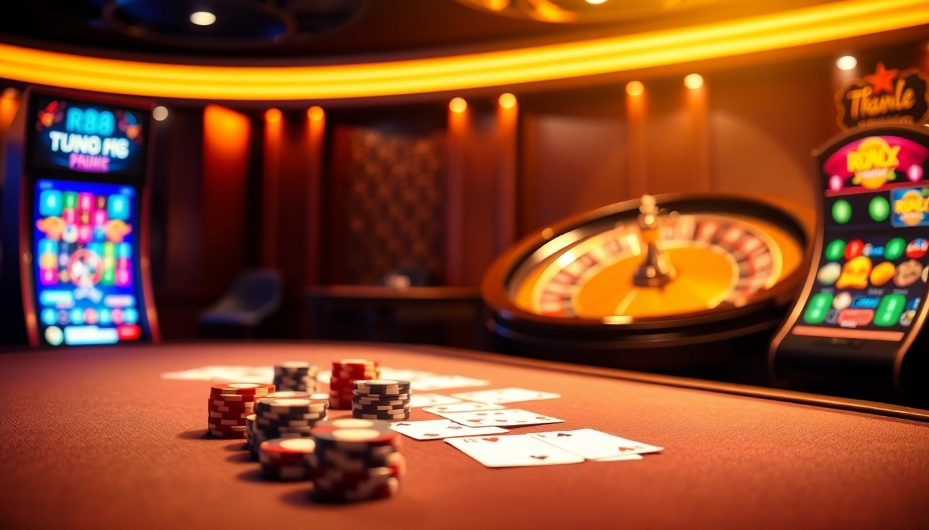 Experience thrilling gambling moments at trang chủ rr88 with vibrant casino visuals.